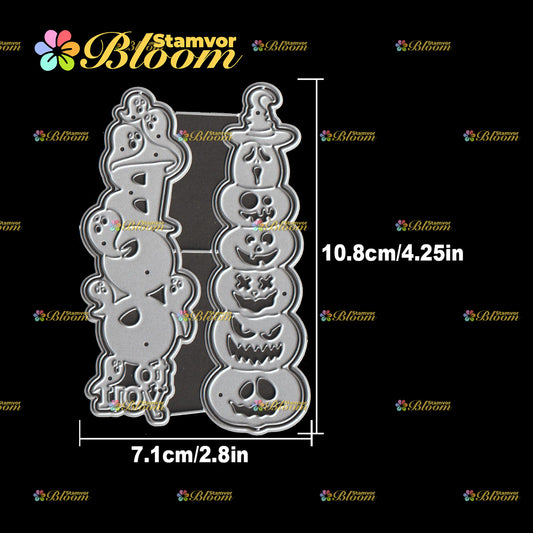 Original Lovely Layers Halloween Pumpkins Ghosts Title BOO! Cutting Dies