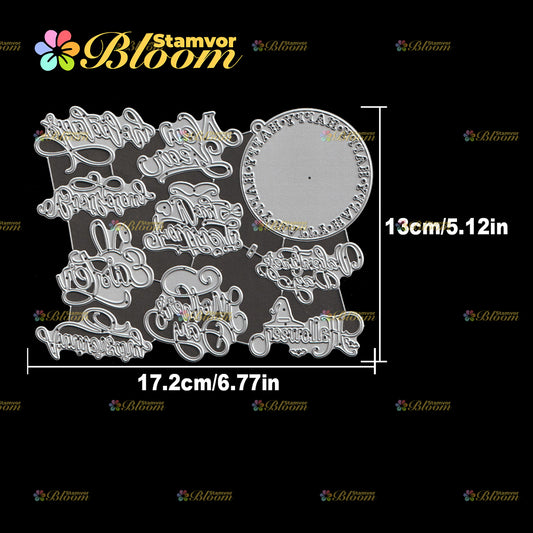Original Lovely Pratical Birthday Holidaies Celebrate Circle Tags Cutting Dies