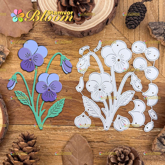 Original Lovely Layers Pansy Flowes Bunch Cutting Dies
