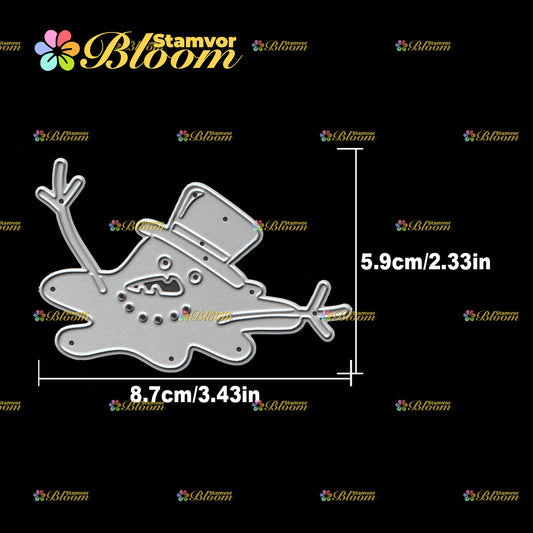 Original Lovely Christmas Winter Melted Snowman Cutting Dies