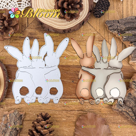Original Lovely Easter Bunnies Back Cutting Dies