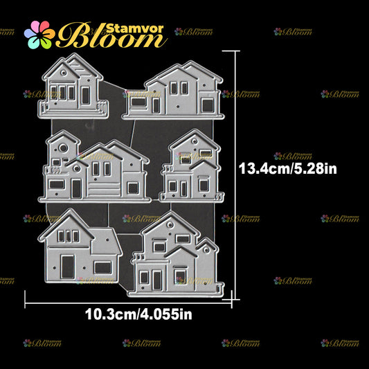 Original Lovely Family Houses Cutting Dies