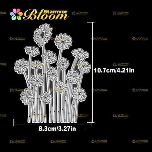 Original Lovely Flowers Daisies Border Cutting Dies