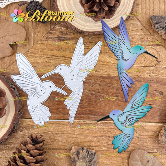 Original Lovely Love Birds Beautiful Hummingbird Cutting Dies