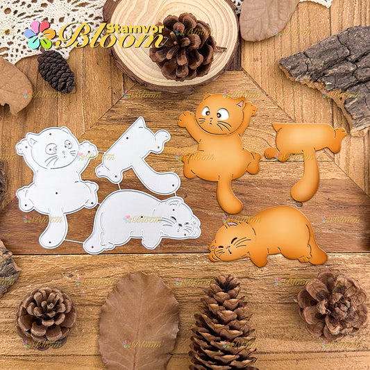 Original Lovely Funny Slepping Cats Cutting Dies