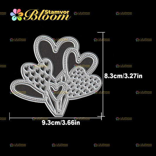Original Lovely Love Hearts Balloons Bundle Cutting Dies