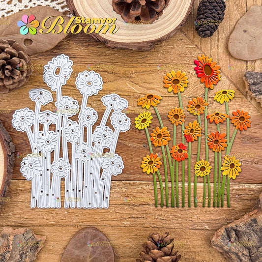 Original Lovely Flowers Daisies Border Cutting Dies