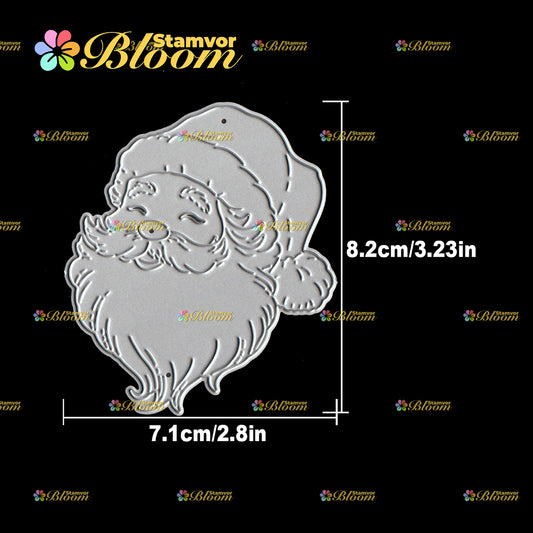 Original Lovely Retro Christmas Santa Claus Cutting Dies