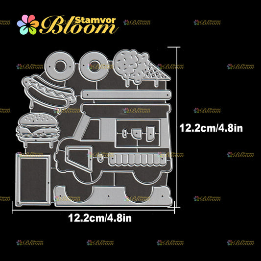 Original Lovely Layers Ice-cream Hot-dog Hamburger Dining Car Cutting Dies