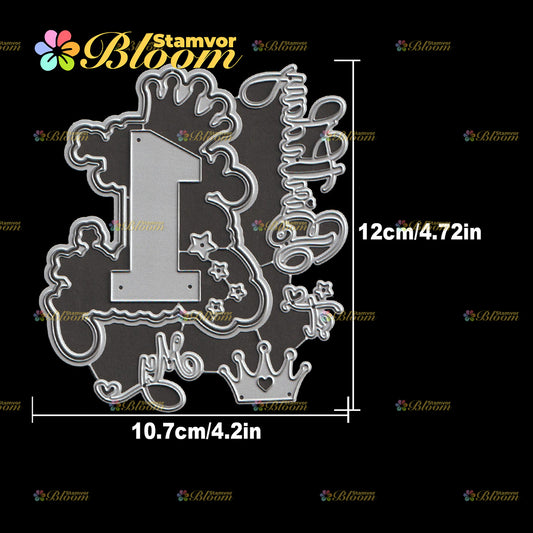 Original Lovely Layers 1st Birthday Princess Title Cutting Dies