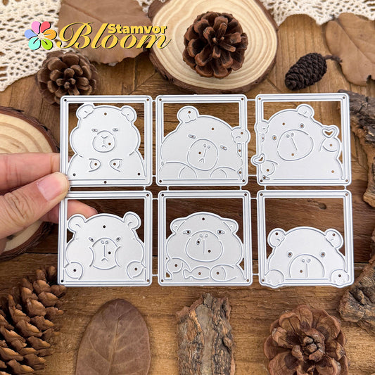 Original Lovely Capybaras Square Frames Cutting Dies