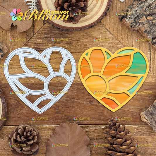 Original Lovely Sunflower Love Frame Cutting Dies