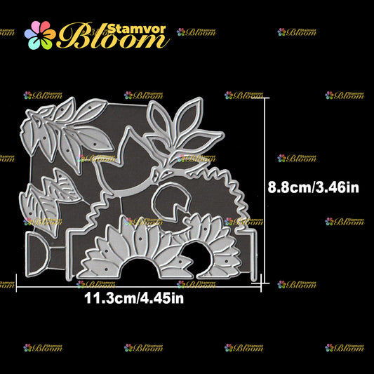Original Lovely Layers Sunflower and Leaves Half-cut Cutting Dies
