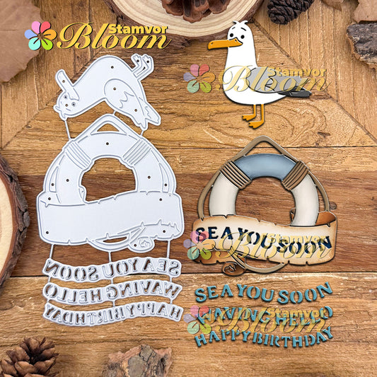 Original Lovely Summer Navigation Seagull Basic Titles Cutting Dies