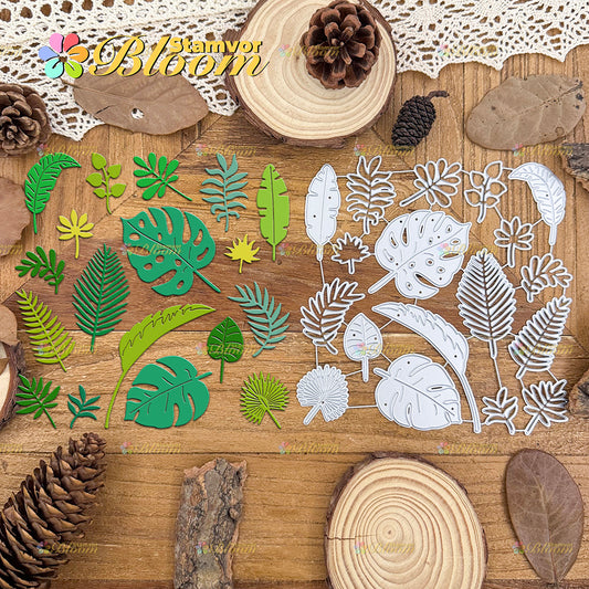 Original Lovely Tropical Leaves Cutting Dies