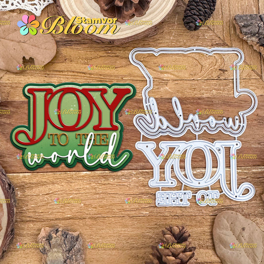 Original Lovely Layers Christmas Title JOY TO THE WORLD Cutting Dies