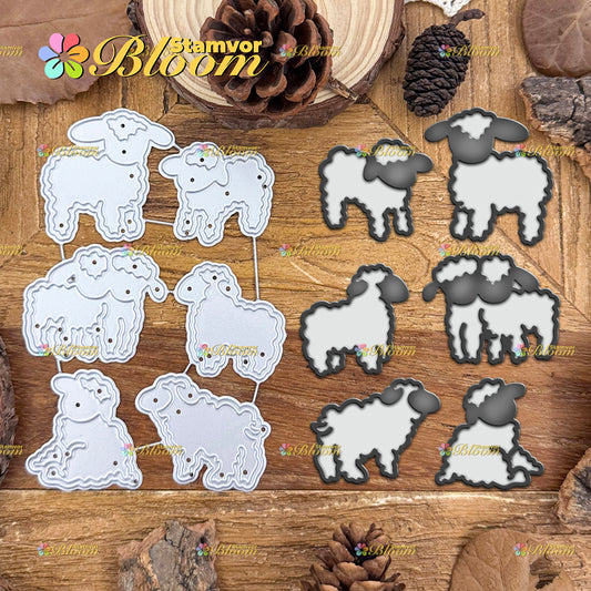 Original Lovely Animal Sheeps Cutting Dies