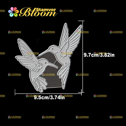 Original Lovely Love Birds Beautiful Hummingbird Cutting Dies
