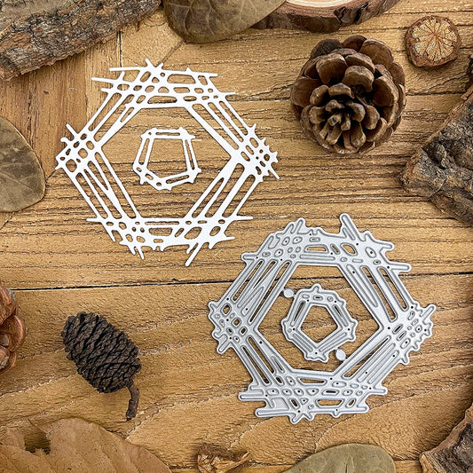 Hand-painted hexagonal background Cutting Dies