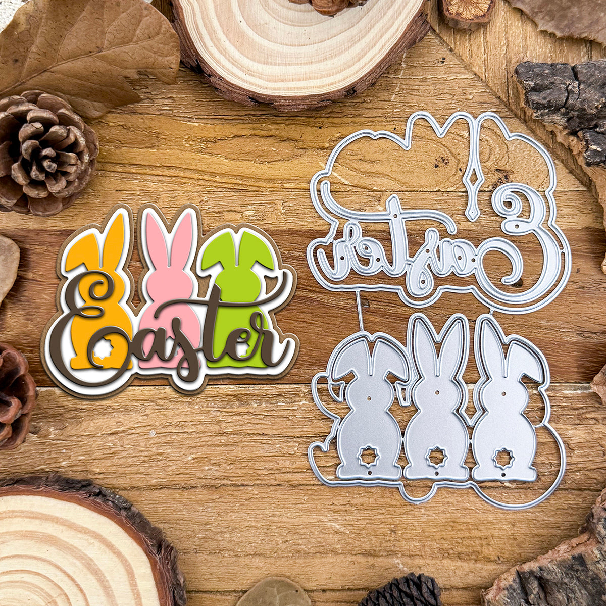 Layer Lovely Spring EASTER Bunny Cutting Dies