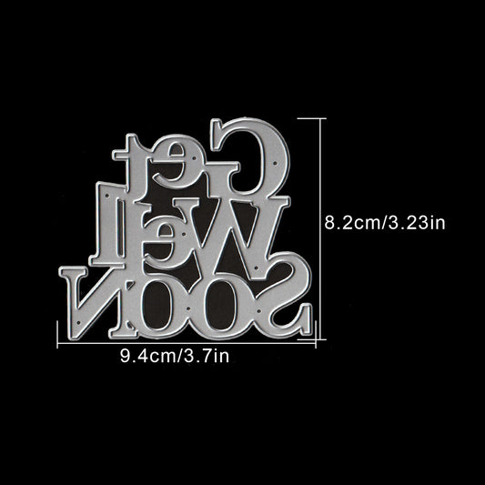 GET WELL SOON Words Lovely Title Cutting Dies