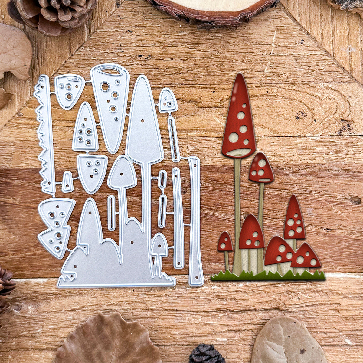Layer Forest Grass Mushrooms Cutting Dies