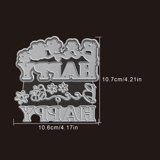 Original Spring BEE HAPPY Titles Words Cutting Dies