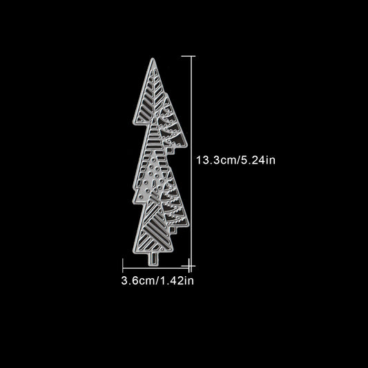 Original Christmas Trees Half Cut Borders Cutting Dies
