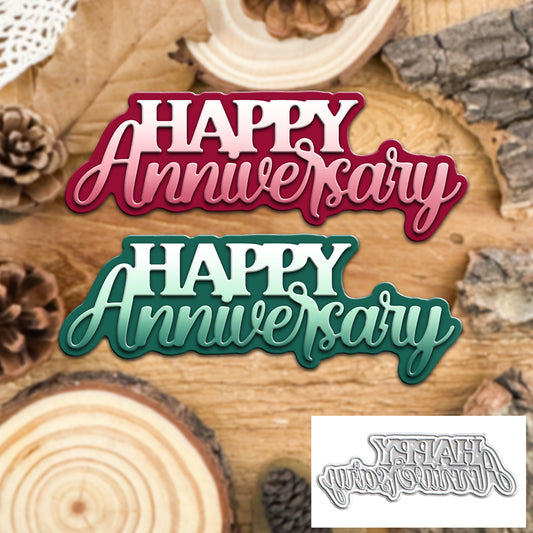 HAPPY ANNIVERSRY Layer Words Title Cutting Dies