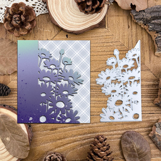 Daisy Flowers Half-cut Border Cutting Dies