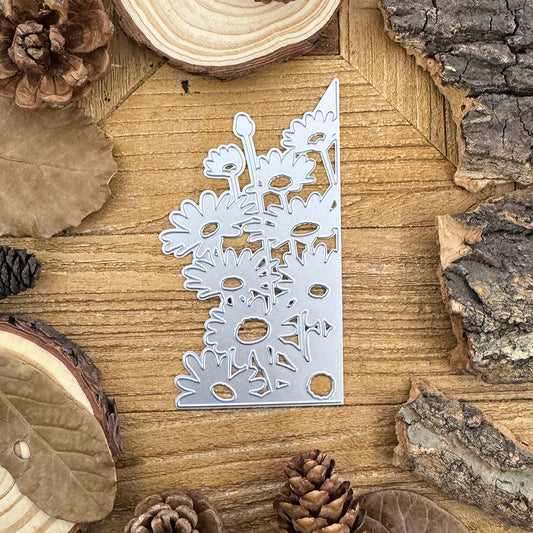 Daisy Flowers Half-cut Border Cutting Dies