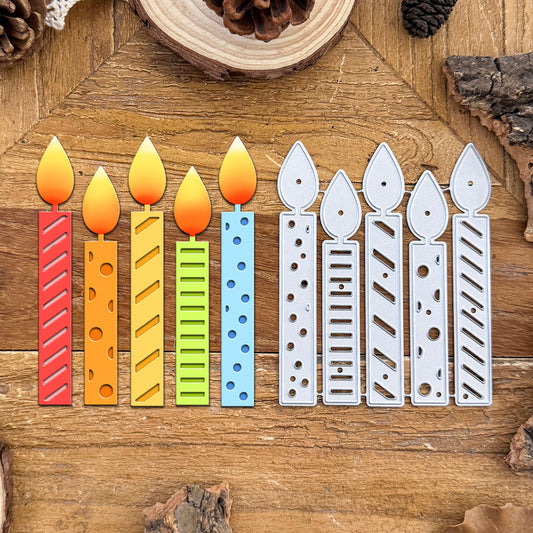 Lovely Birthday Cake Candles Dies