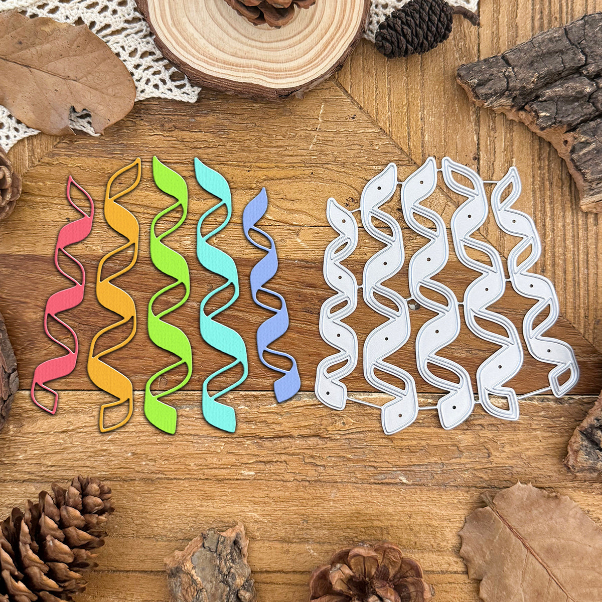 Lovely Celebrate Party Birthday Ribbons Cutting Dies