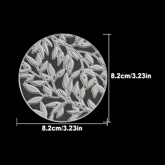Lovely Round Leaves Branches Half-cut Frame Cutting Dies