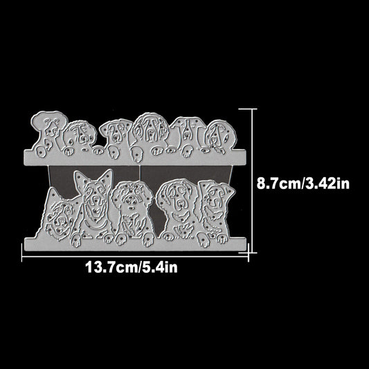 Original Lovely Dogs Smiling Puppy Half-cut Borders Cutting Dies