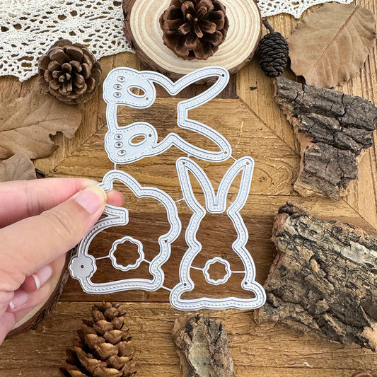 Lovely Easter Bunnies Backs Shaker Cards Cutting Dies