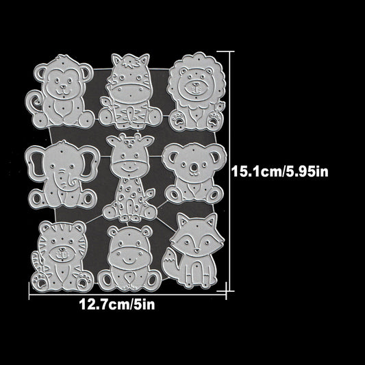 Lovely Forest Sitting Animals Monkey Zebra Lion Elephant Giraffe Koala Tiger Hippo Fox Dies