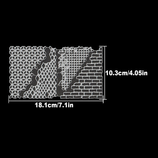 Retro Broken Texture Lace Brick Wall Backgrounds Dies