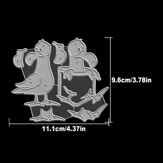 Lovely Funny Seagulls Sitting in Pocket Dies