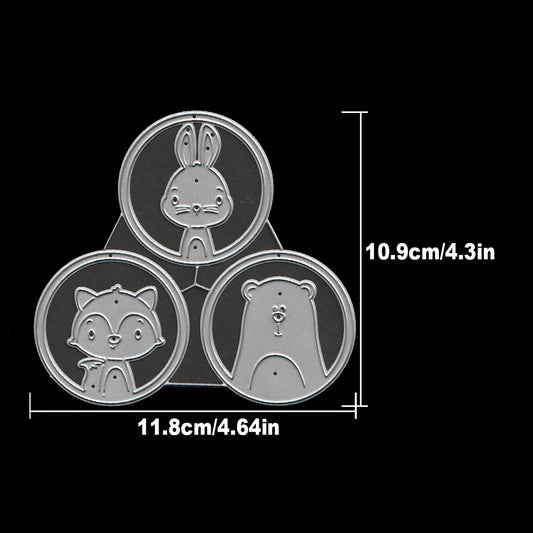 Lovely Forest Animals Bunny Fox Bear Circles Dies