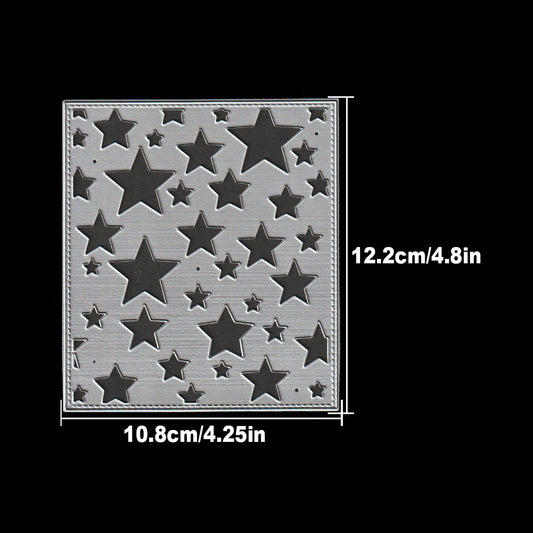Lovely Stars Square Frame Background Dies