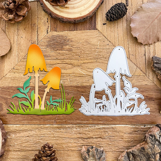 Lovely Forest Grassland and Mushrooms Dies