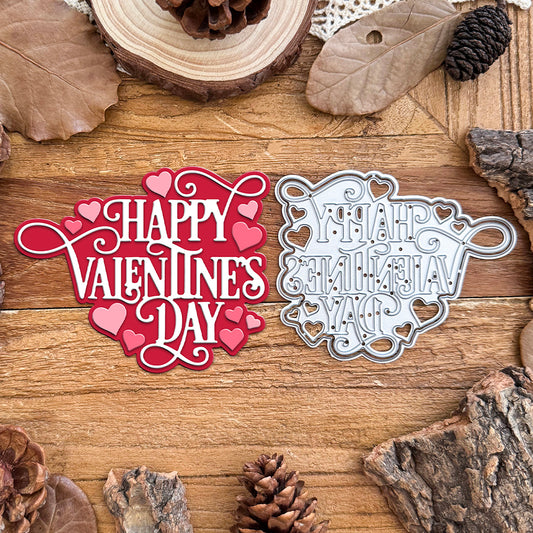 Lovely Valentines Day with Loves Words Title HAPPY VALENTINES DAY Cutting Dies