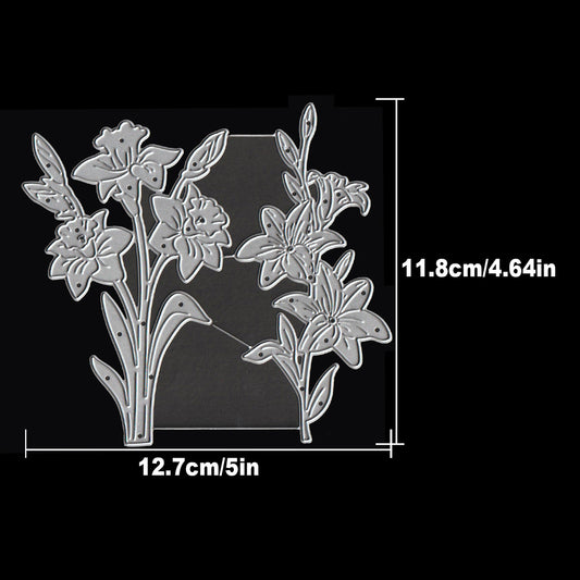Beautiful Lily Flowers Bouquets Cutting Dies