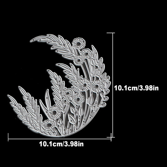 Original Lovely Flowers and Glass Leaves Moon Lace Cutting Dies
