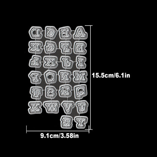 Original Retro Lovely Layers Letters  Alphabets Cutting Dies