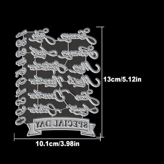 Original Lovely Retro Monthly Calendar Special Day Cutting Dies