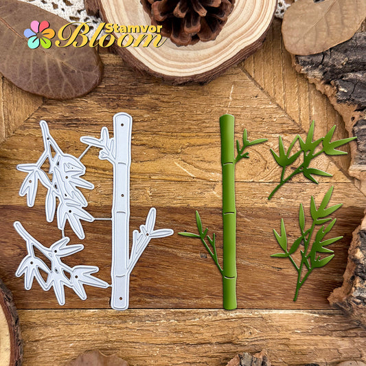 Original Lovely Plants Bamboo Leaves Cutting Dies