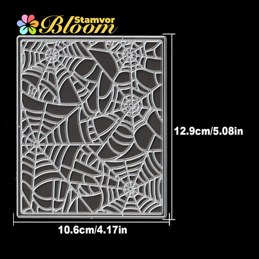 Original Lovely Layers Halloween Spider Webs Square Frame Background Cutting Dies