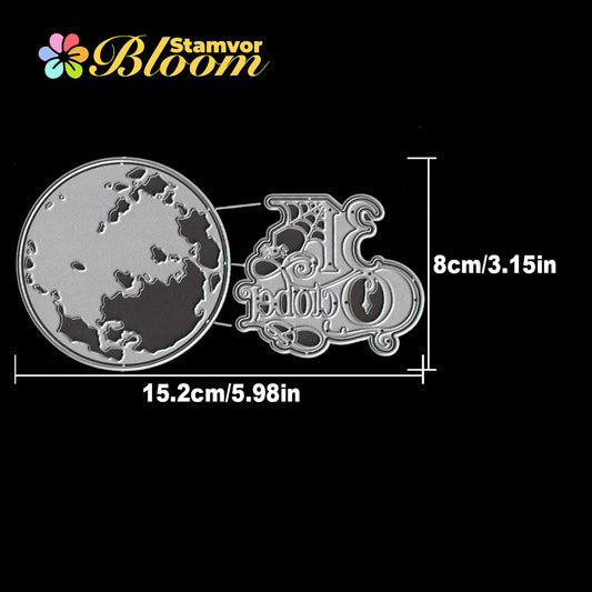 Original Lovely Layers Halloween Sipder Web Title and Layers Moon Cutting Dies